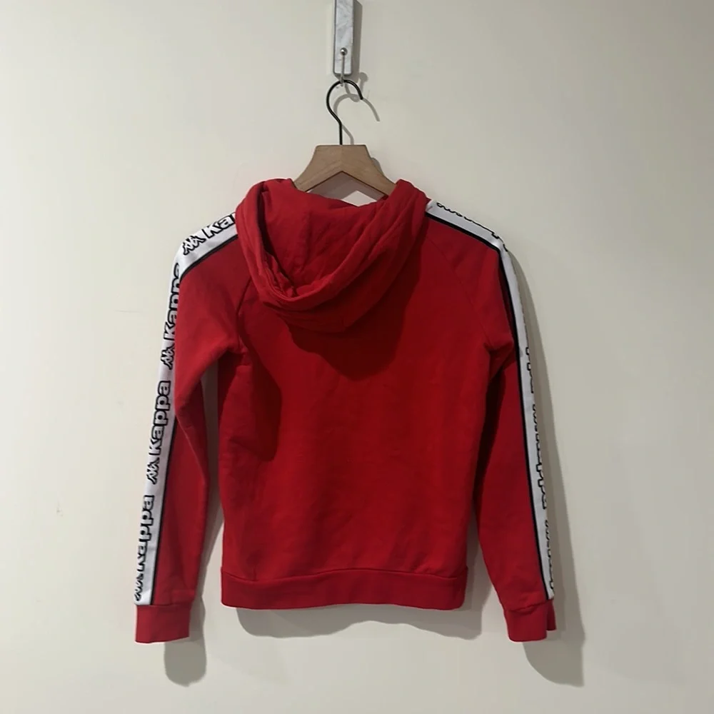 • KAPPA • Men’s LOGO TAPE DAPET HOODIE Red / White / Black Small - Picture 5 of 5